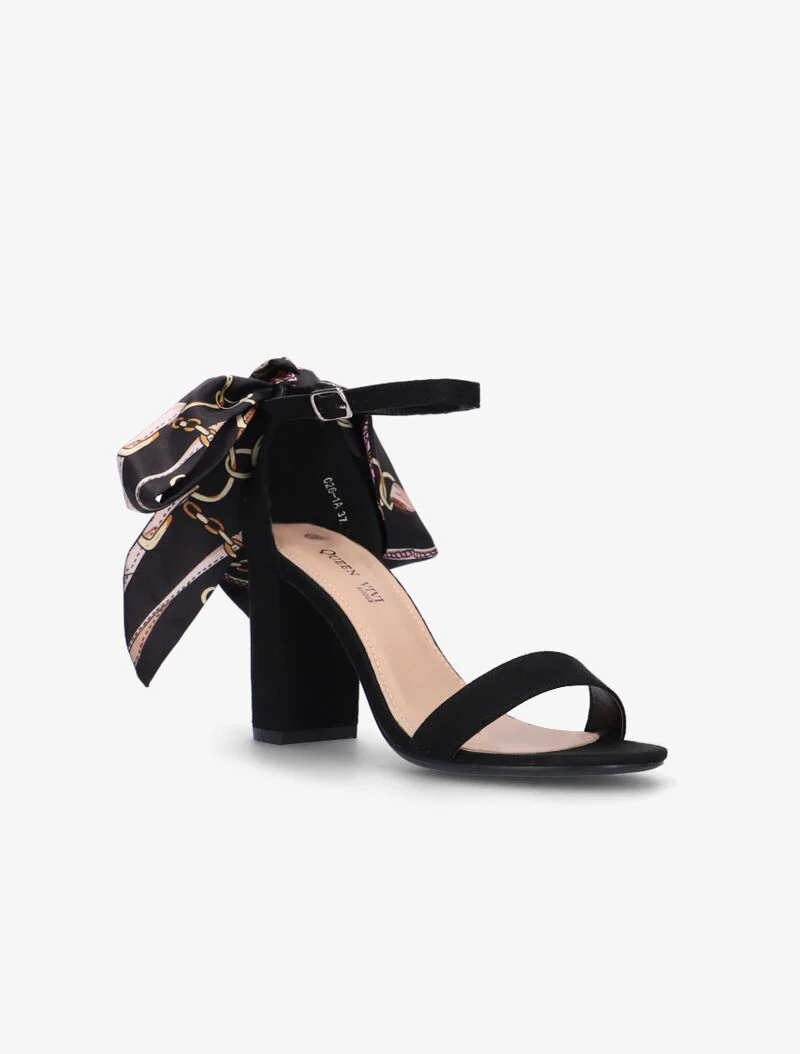 Sandales à foulard imprimé - noir - Image 2
