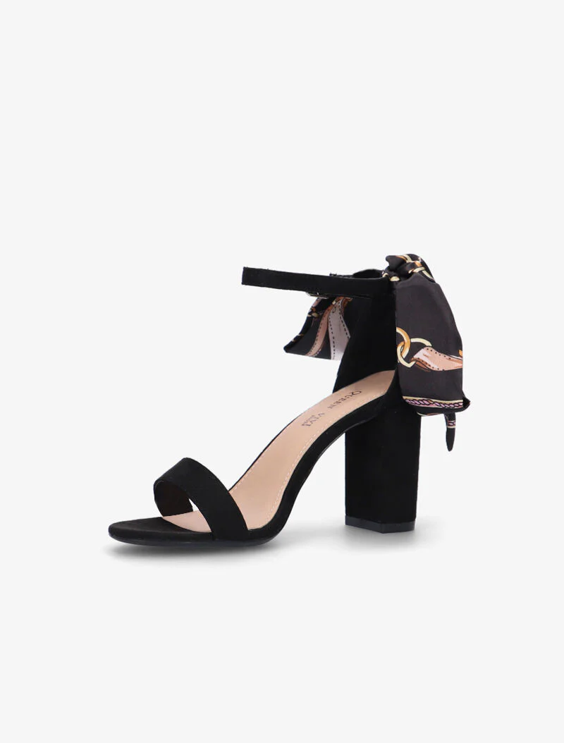 Sandales à foulard imprimé - noir - Image 3