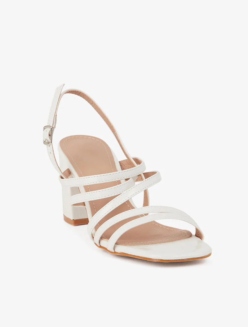 Sandales à multi brides minimalistes - blanc - Image 2