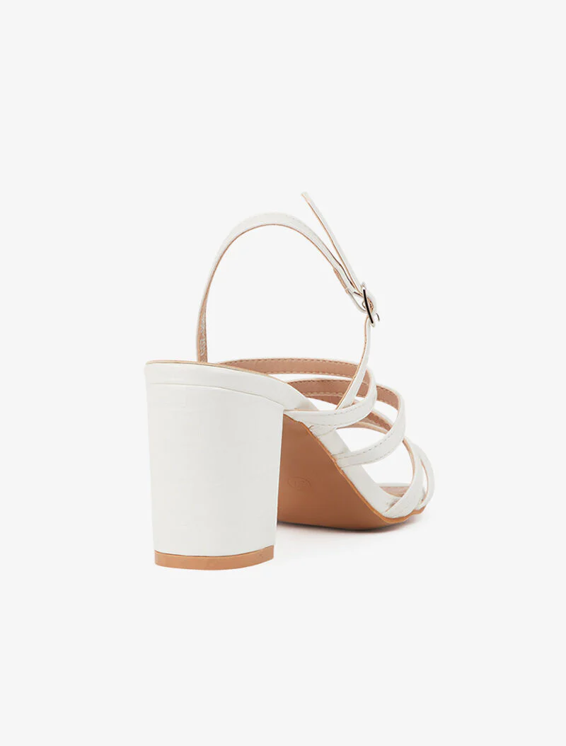 Sandales à multi brides minimalistes - blanc - Image 4