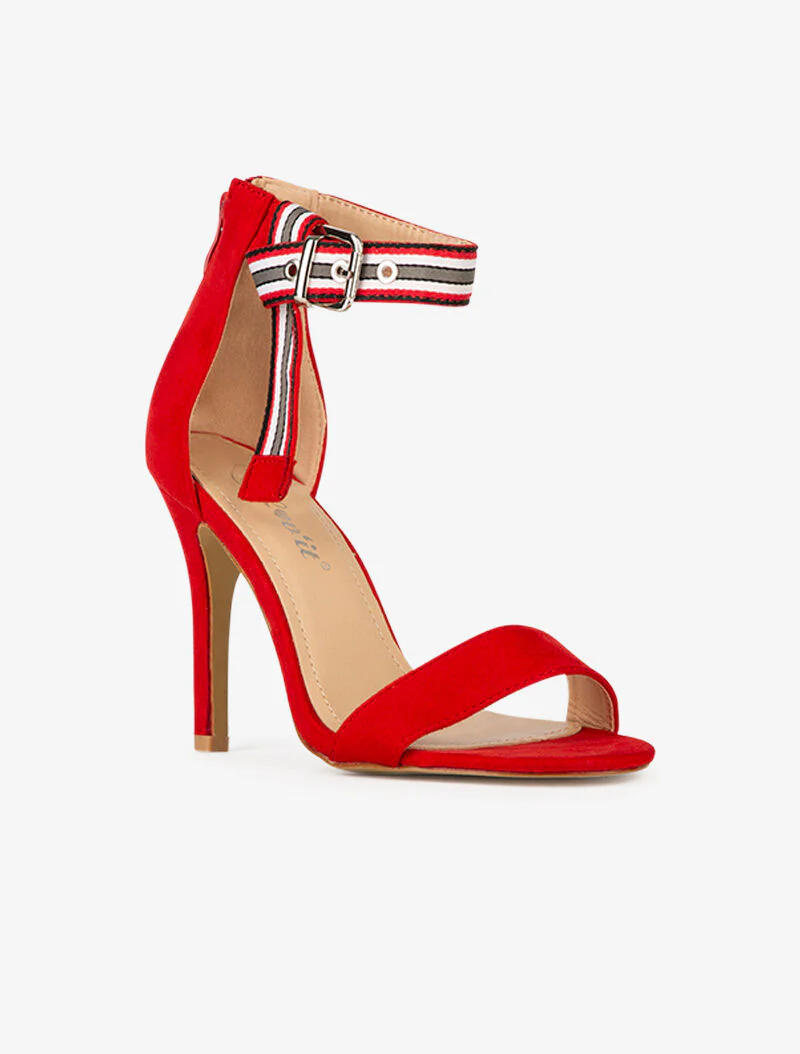 Sandales à tour de cheville stylisé - rouge - Image 2