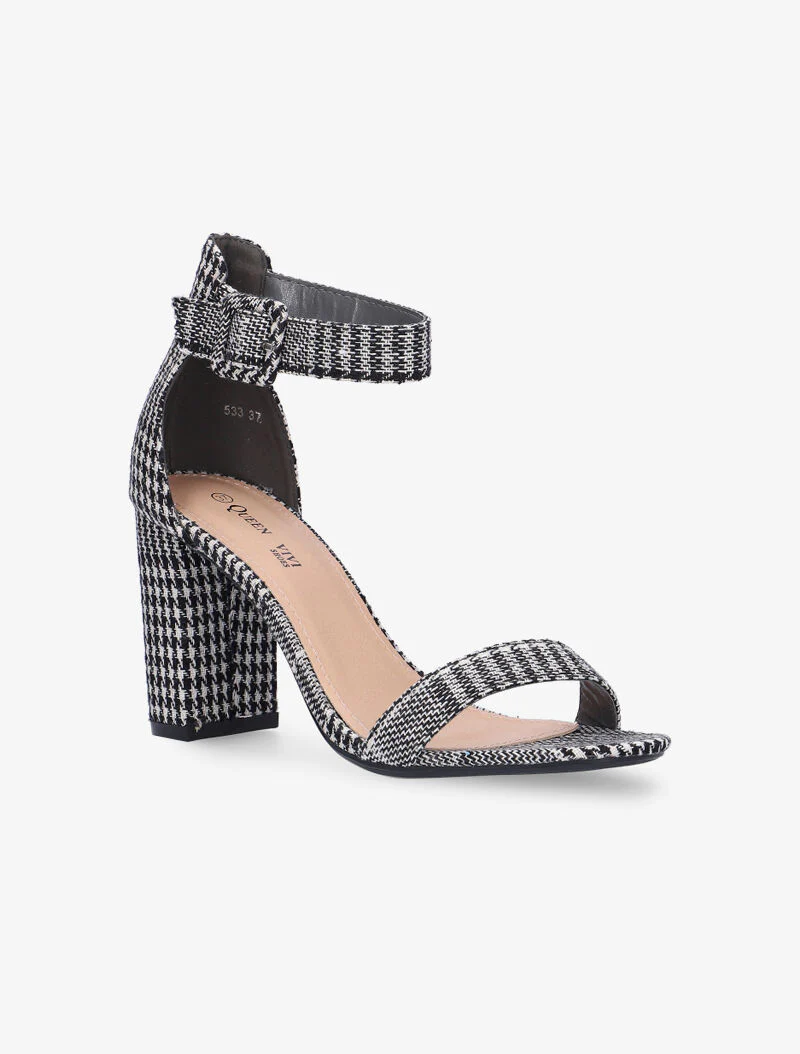 Sandales basiques imprimé tartan - noir - Image 2