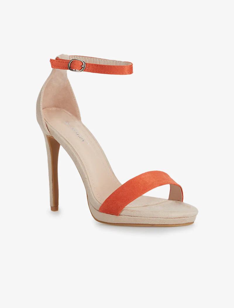 Sandales bicolores - orange/beige - Image 2