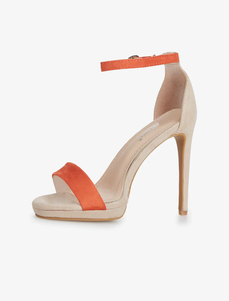 Sandales bicolores - orange/beige - Image 3