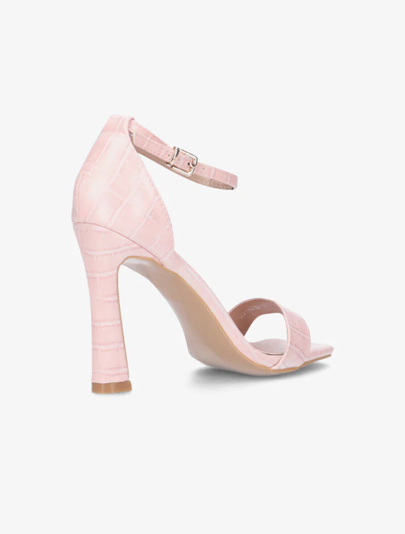 Sandales en simili effet croco - rose - Image 4