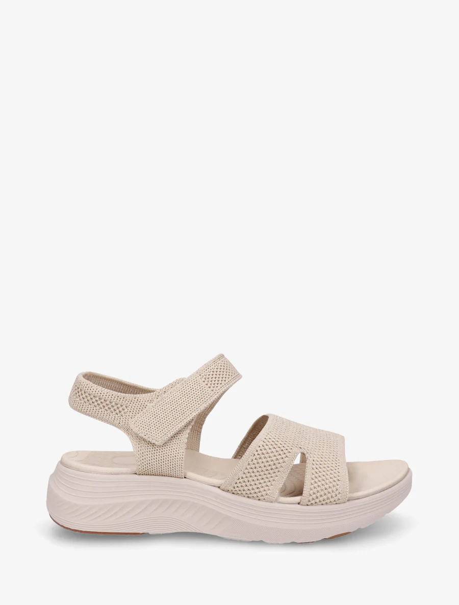 Sandales irisées à scratch - Beige