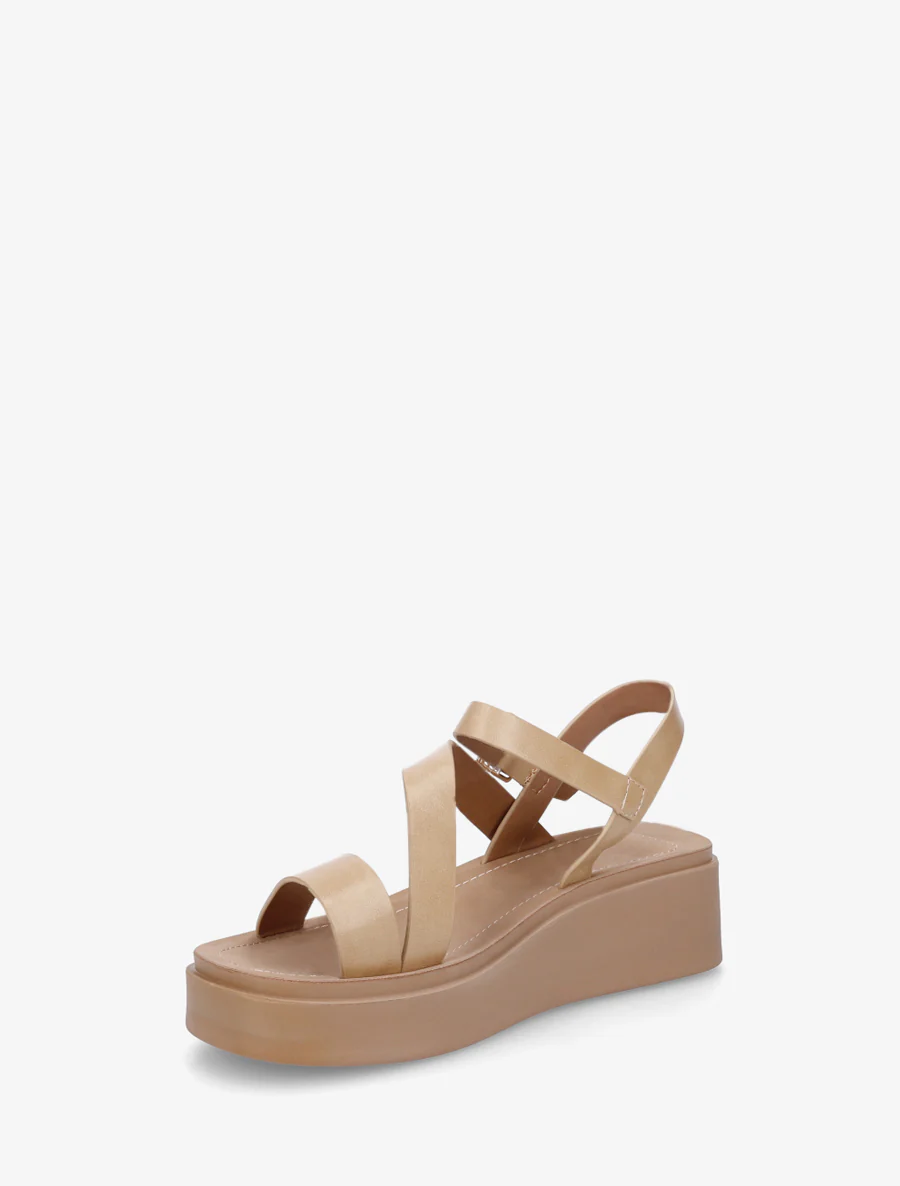 Sandales multi-bride en simili - Beige - Image 3