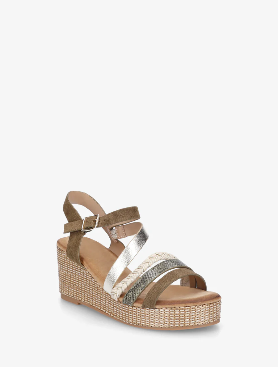 Sandales multibride fantaisie - Kaki - Image 2