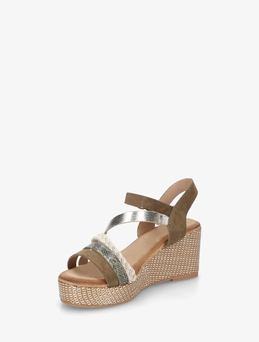 Sandales multibride fantaisie - Kaki - Image 3