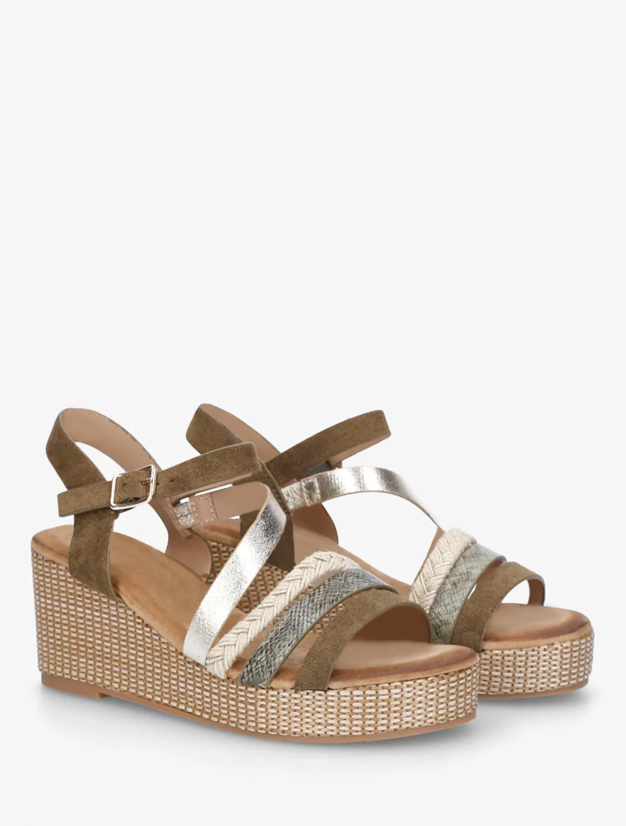 Sandales multibride fantaisie - Kaki - Image 4