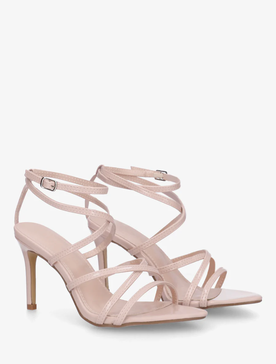 Sandales multibrides à talon aiguille - Beige - Image 4