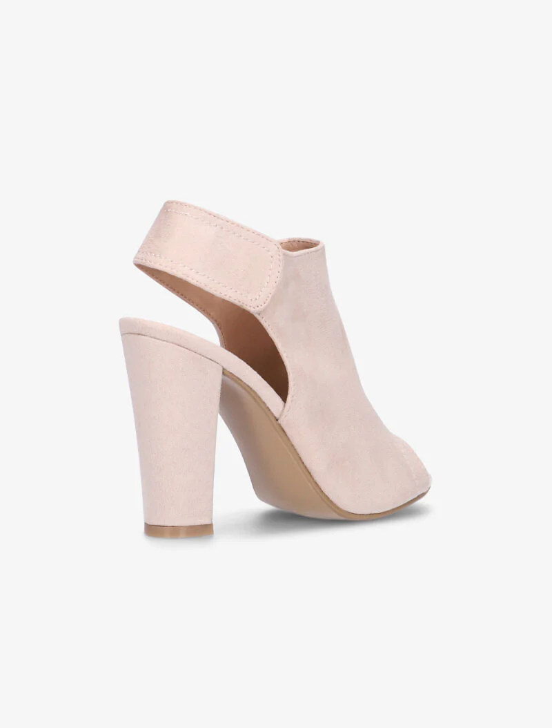 Sandales peep toes en suédine - rose - Image 4
