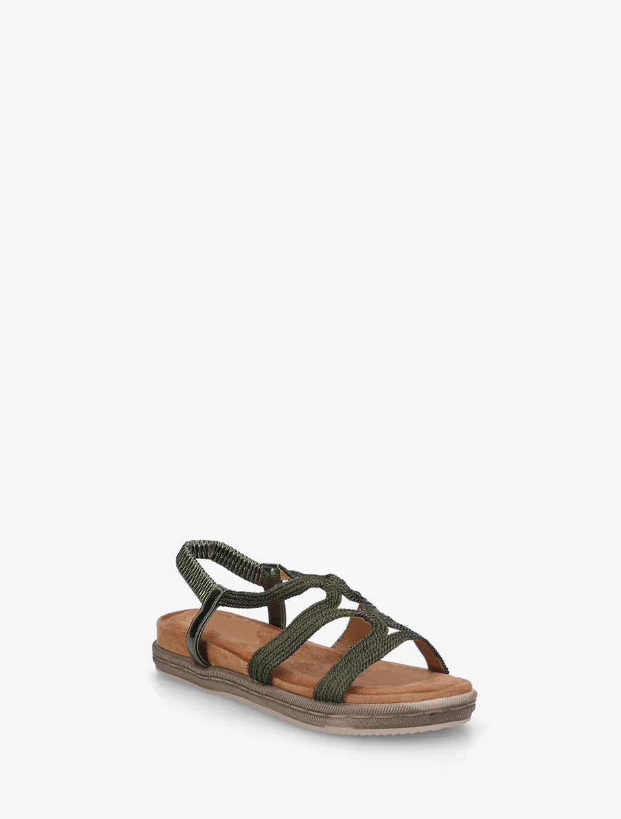 Sandales plates en cordelettes - Kaki - Image 2