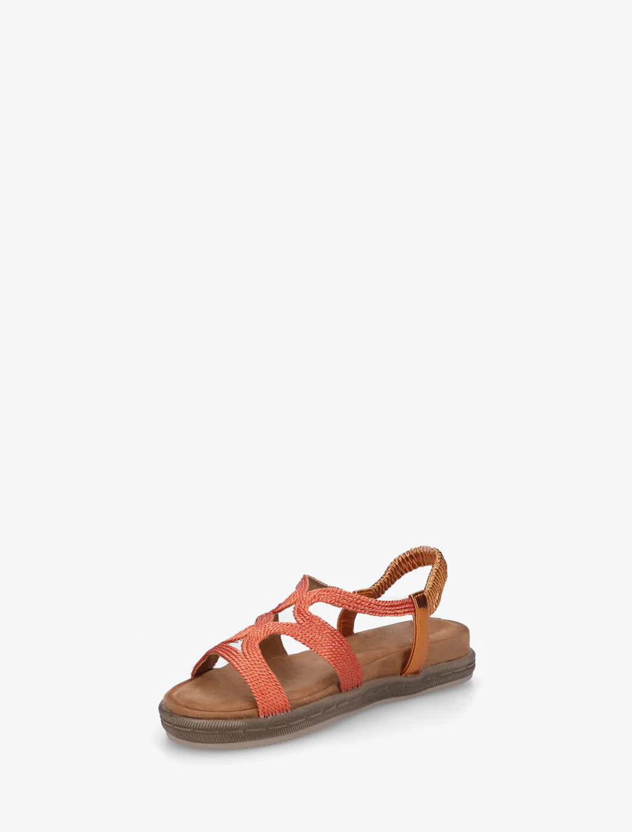 Sandales plates en cordelettes - Orange - Image 3