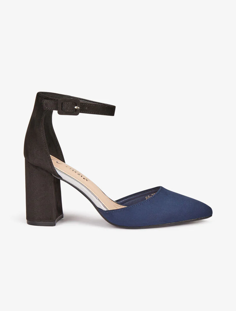 Sandales pointues color block - marine/noir - Image 2