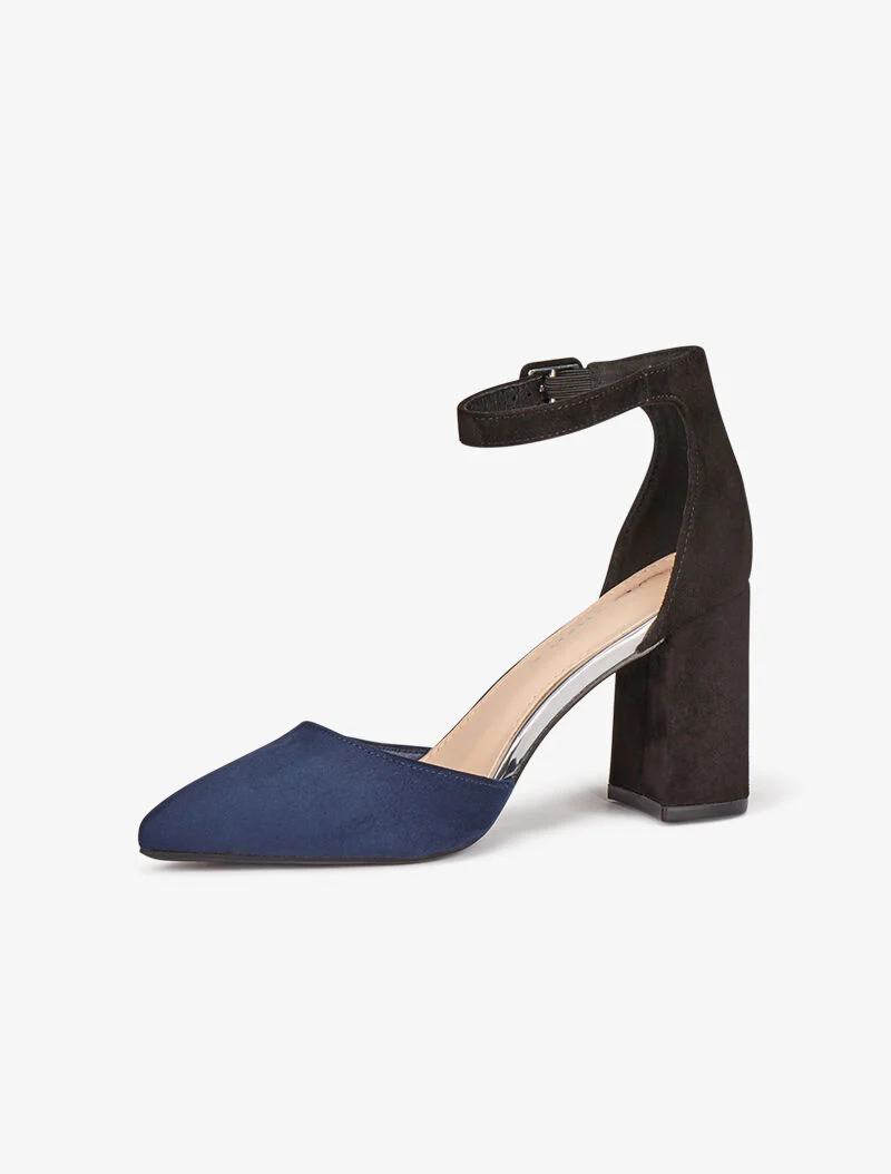 Sandales pointues color block - marine/noir - Image 4