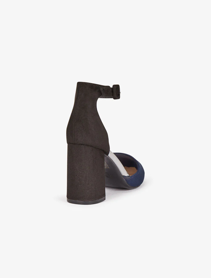 Sandales pointues color block - marine/noir - Image 5