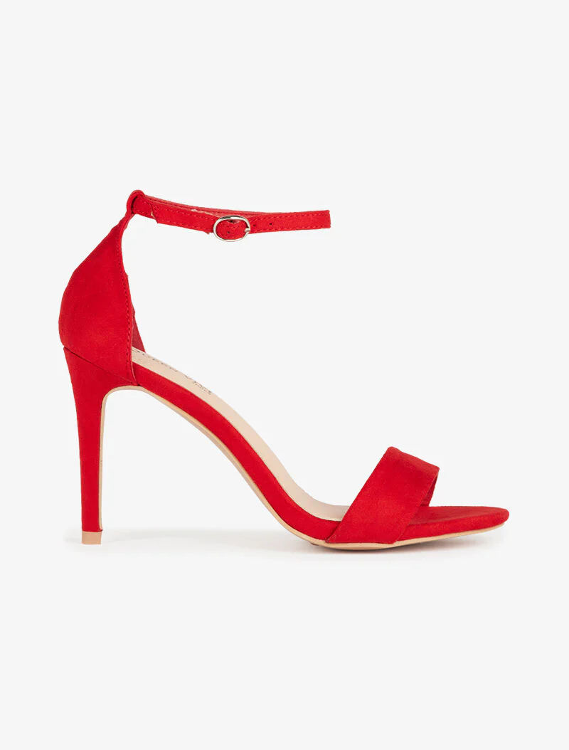 Sandales unies à talon stiletto - rouge - Image 2