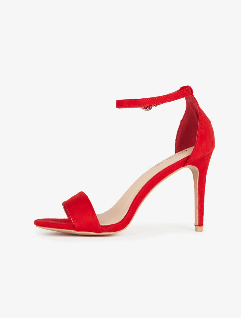 Sandales unies à talon stiletto - rouge - Image 4