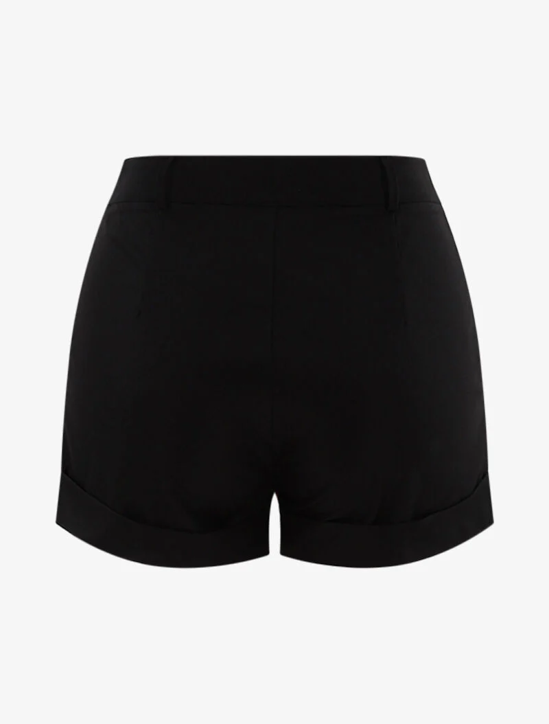 Short à boutons décoratifs - noir - Image 2