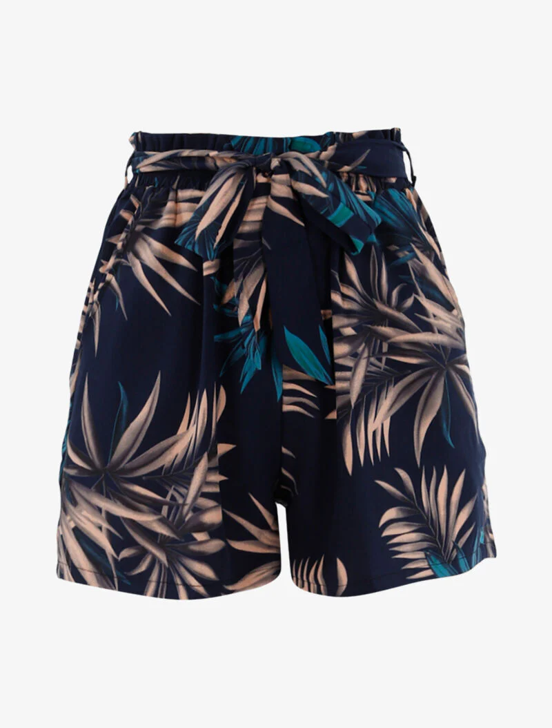 Short à imprimé feuillages - marine/noir - Image 4
