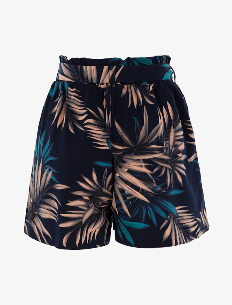 Short à imprimé feuillages - marine/noir - Image 5
