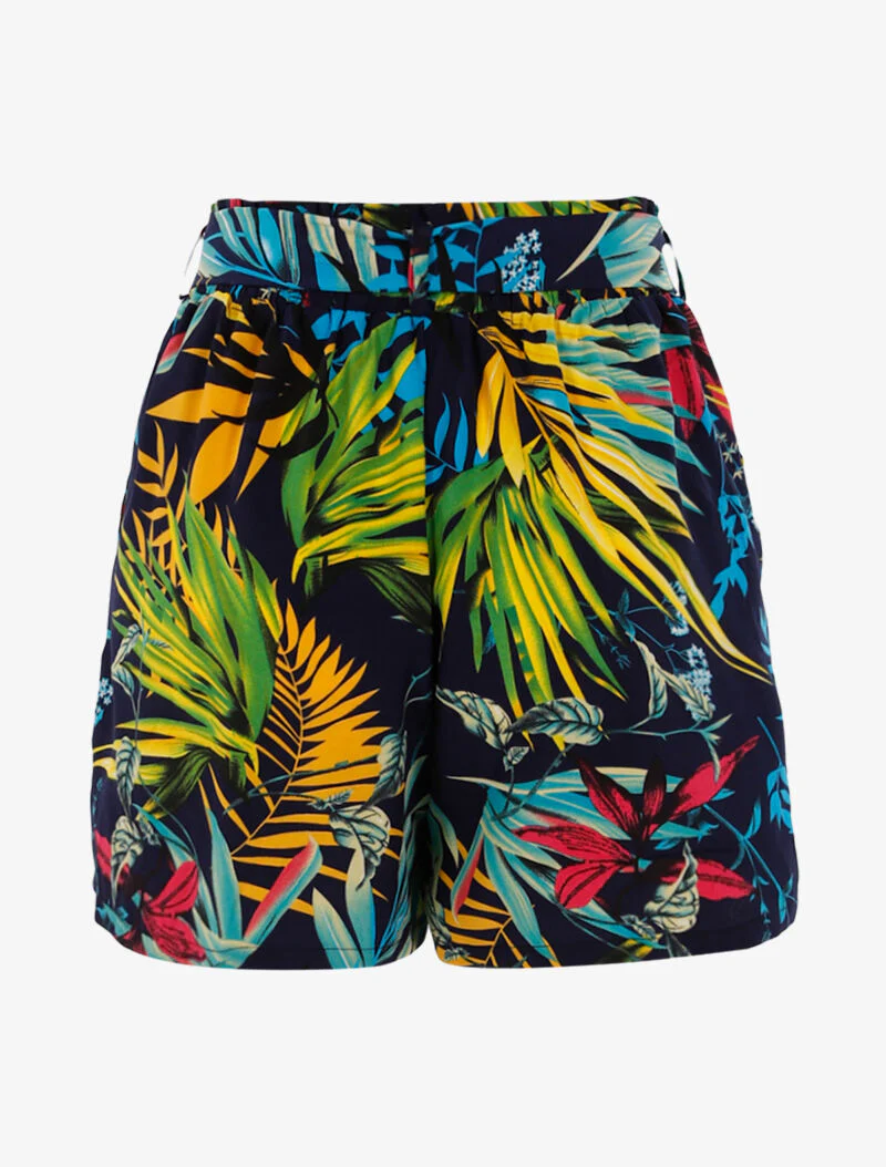 Short à imprimé tropical - marine/jaune - Image 2