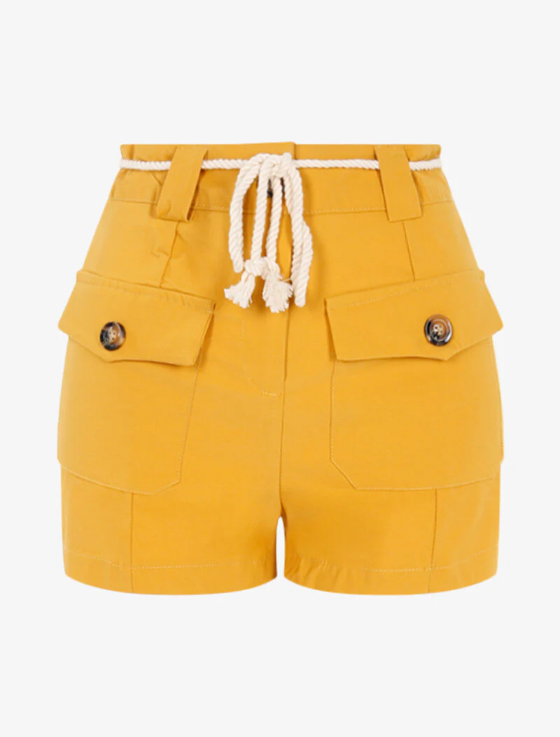 Short à poches plaquées - jaune