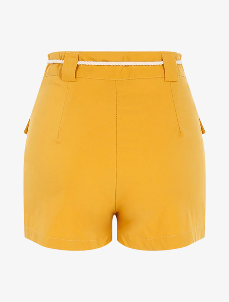 Short à poches plaquées - jaune - Image 2