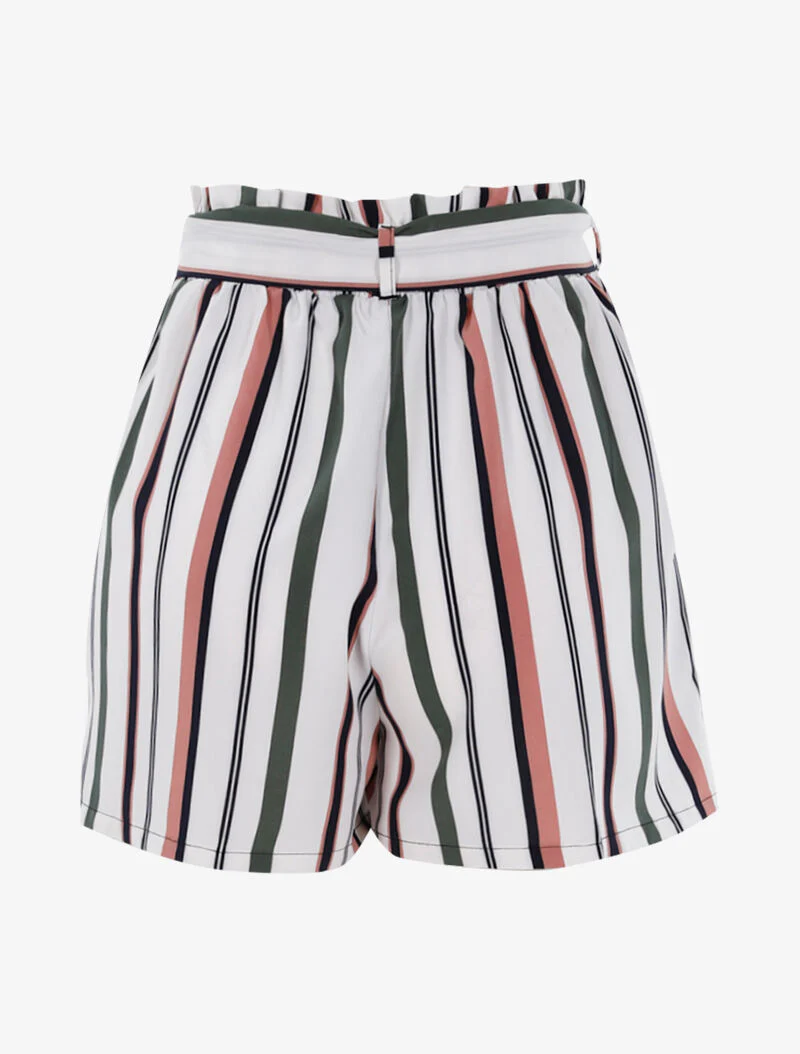Short ample à rayures - blanc - Image 2