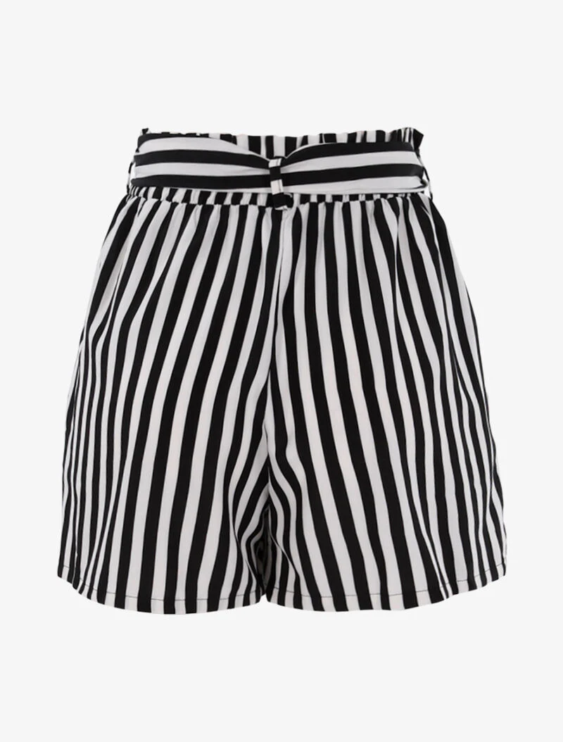 Short ample à rayures - noir - Image 2