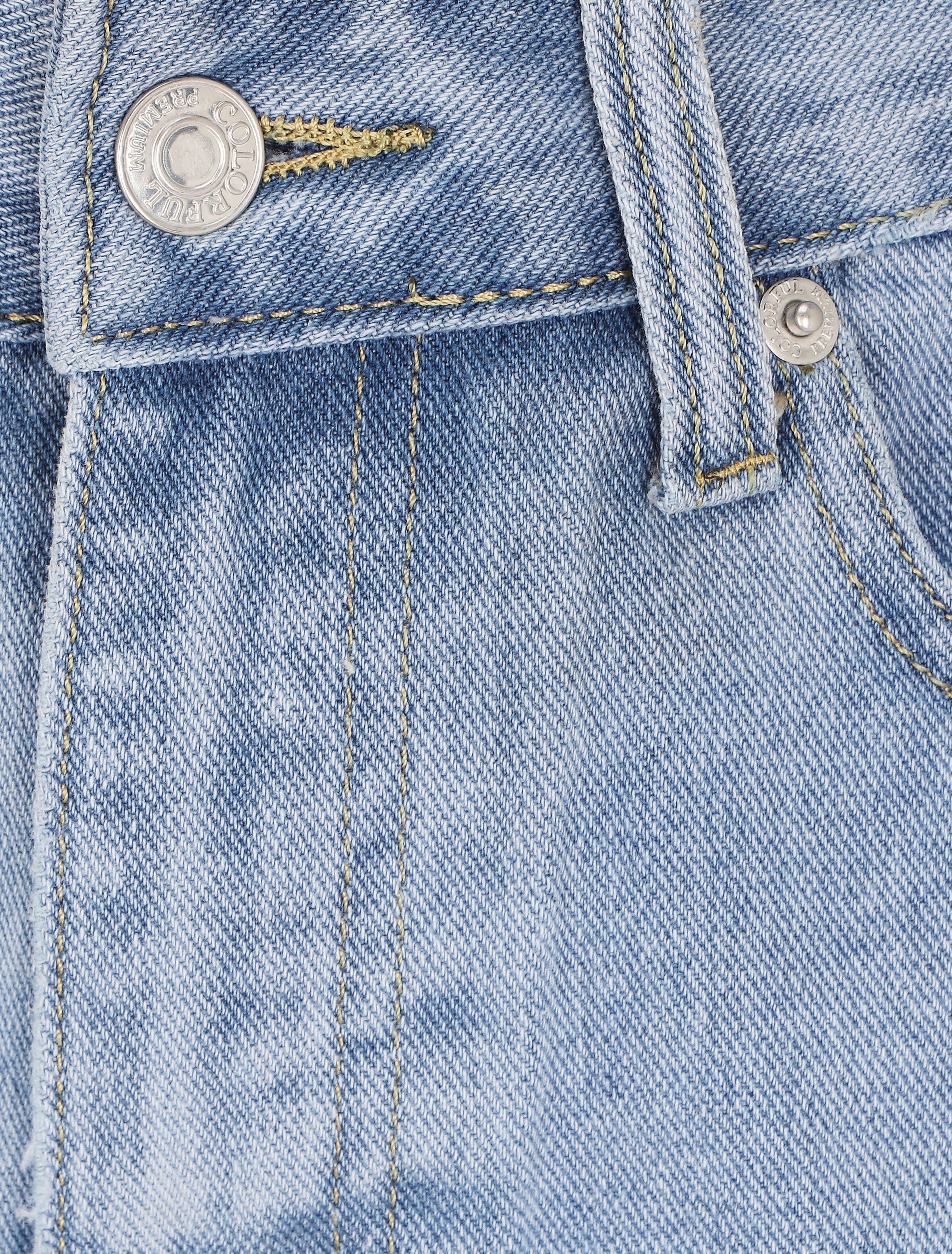 Short en jean à bords effilochés - Bleu clair - Image 3