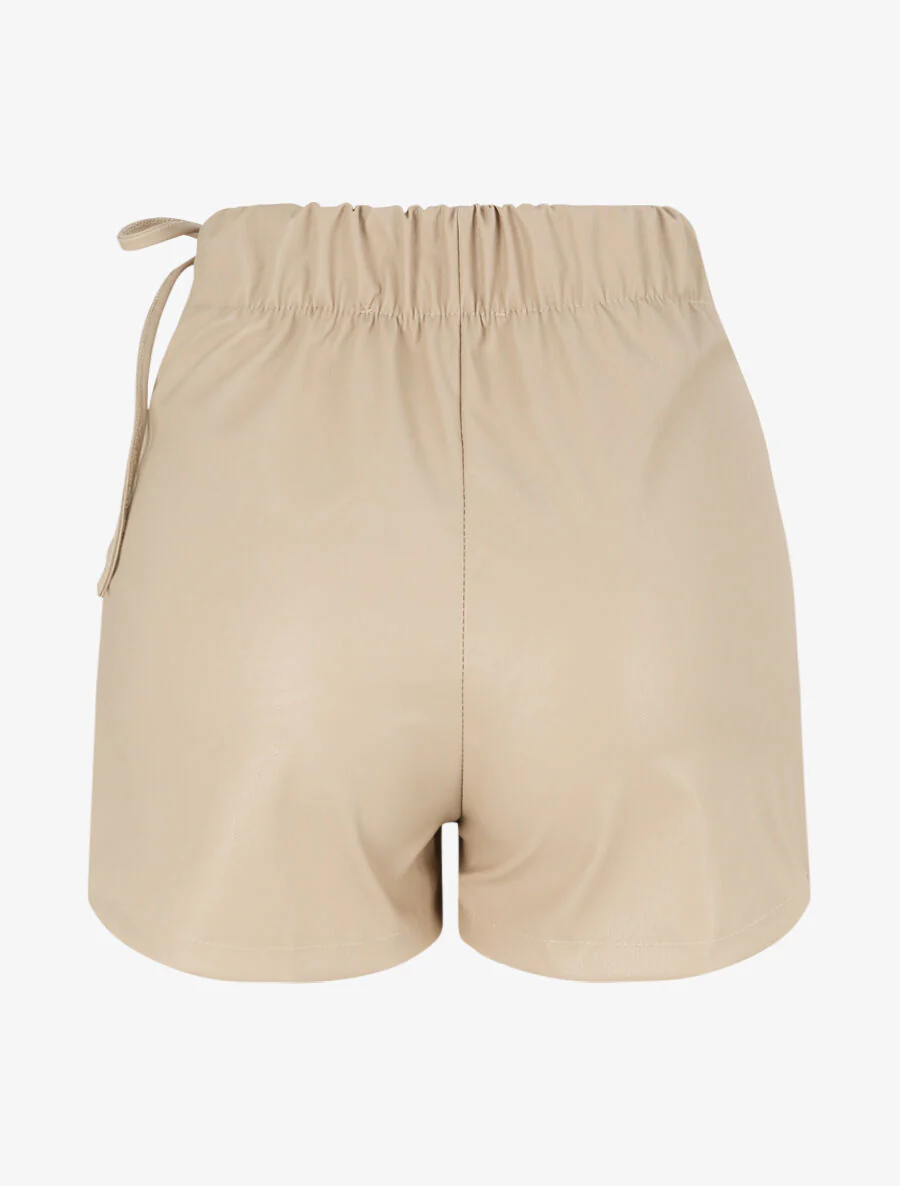Short en simili style portefeuille - Beige - Image 2