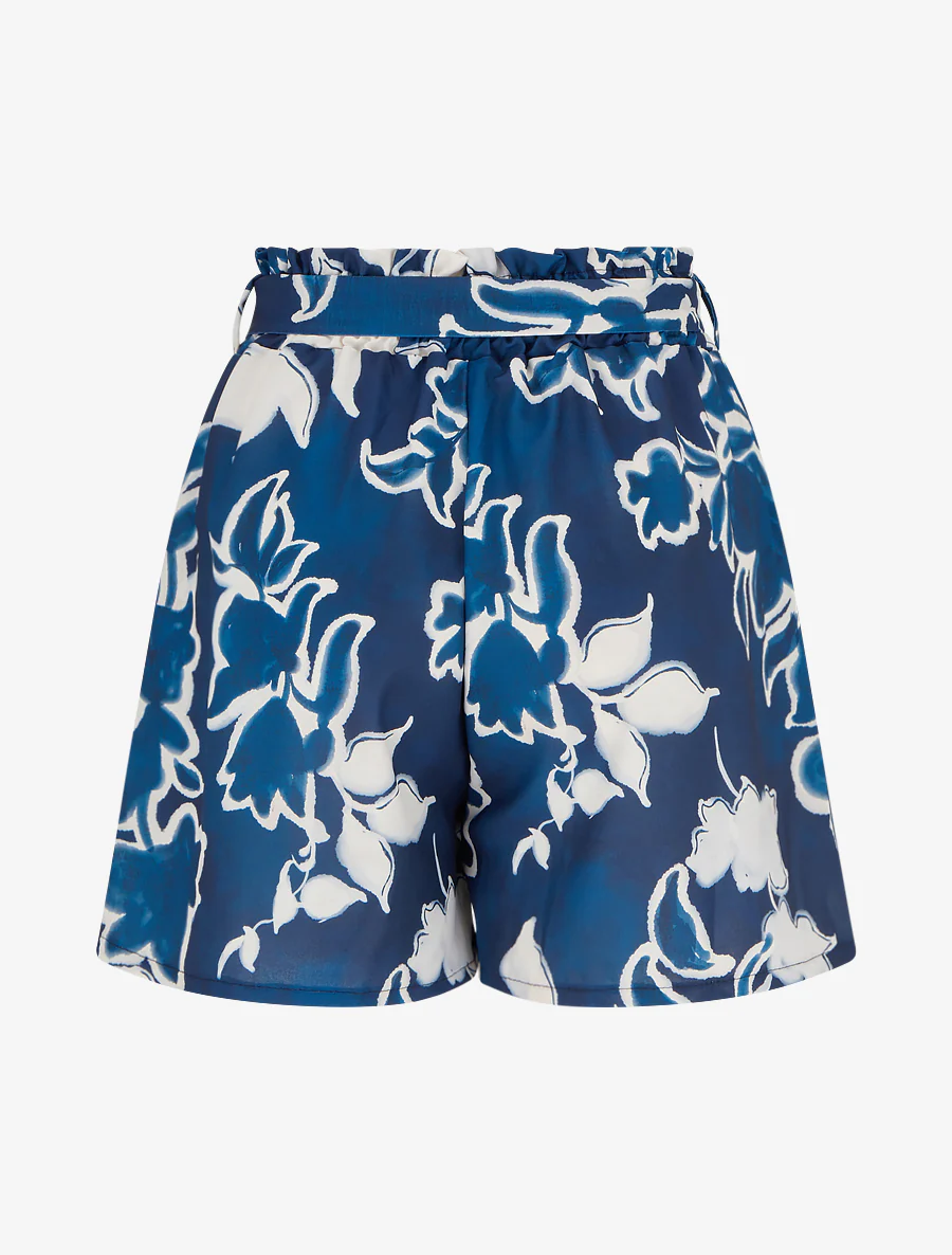 Short fluide à imprimé floral - Marine - Image 2