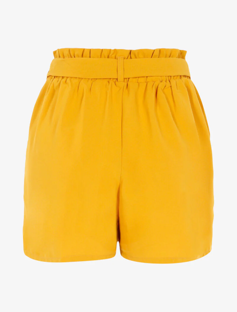 Short fluide coupe loose - jaune - Image 2