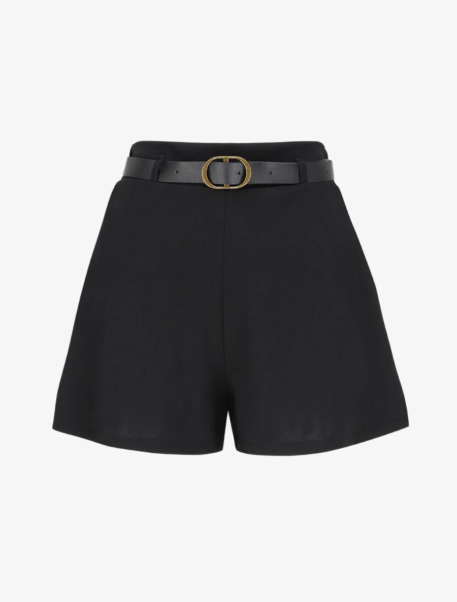 Short fluide évasé - Noir
