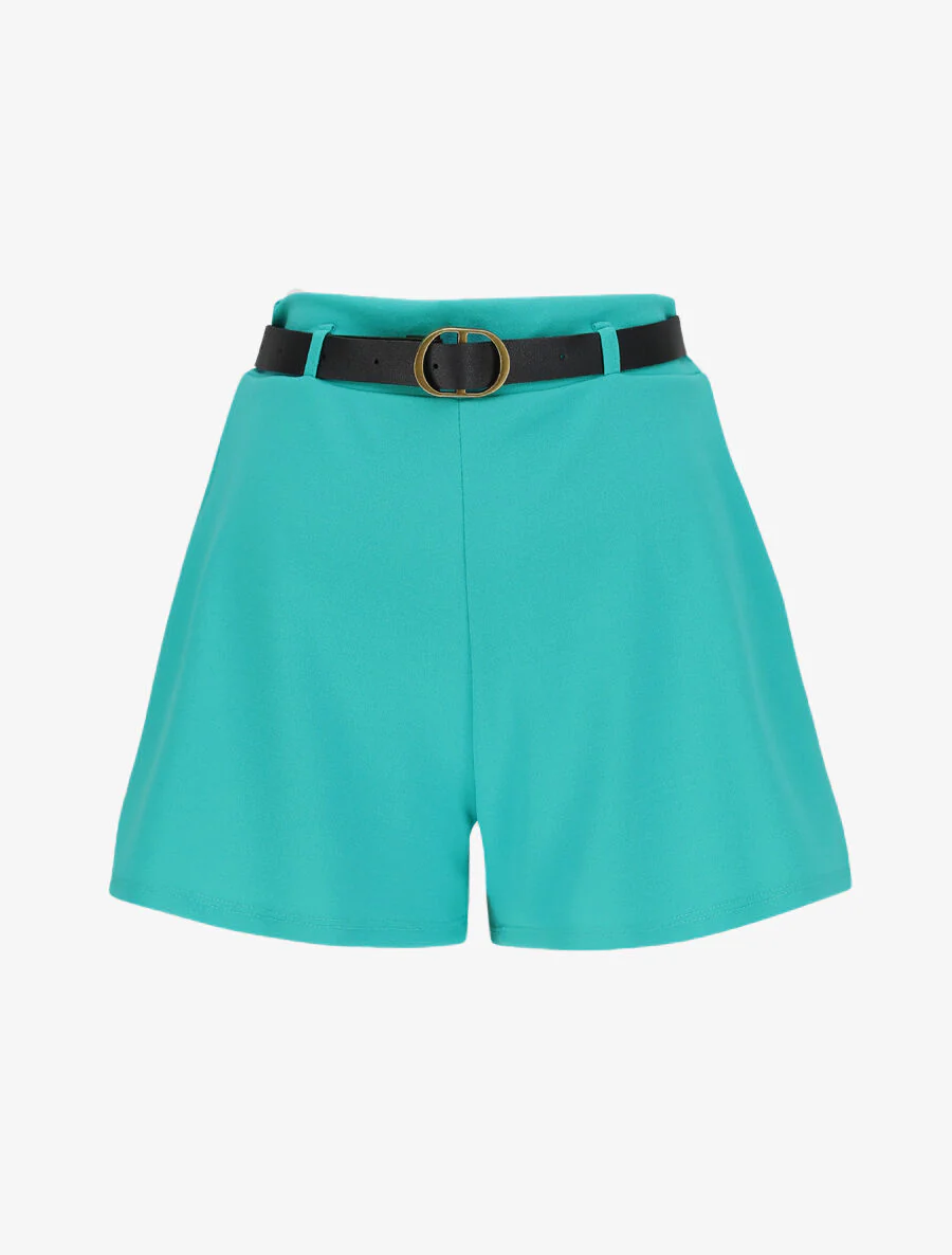 Short fluide évasé - Bleu turquoise