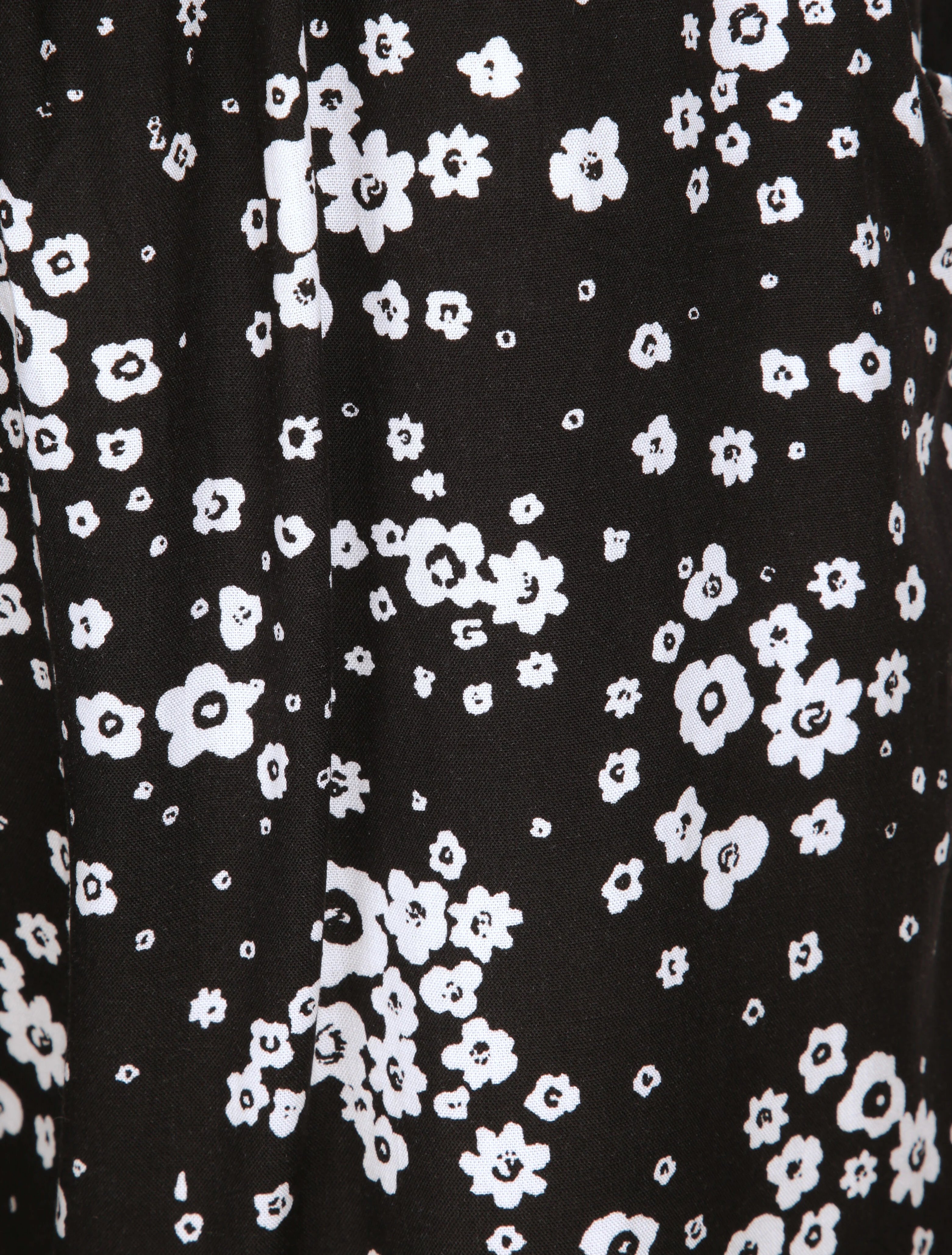 Short fluide motifs marguerites - Noir - Image 4