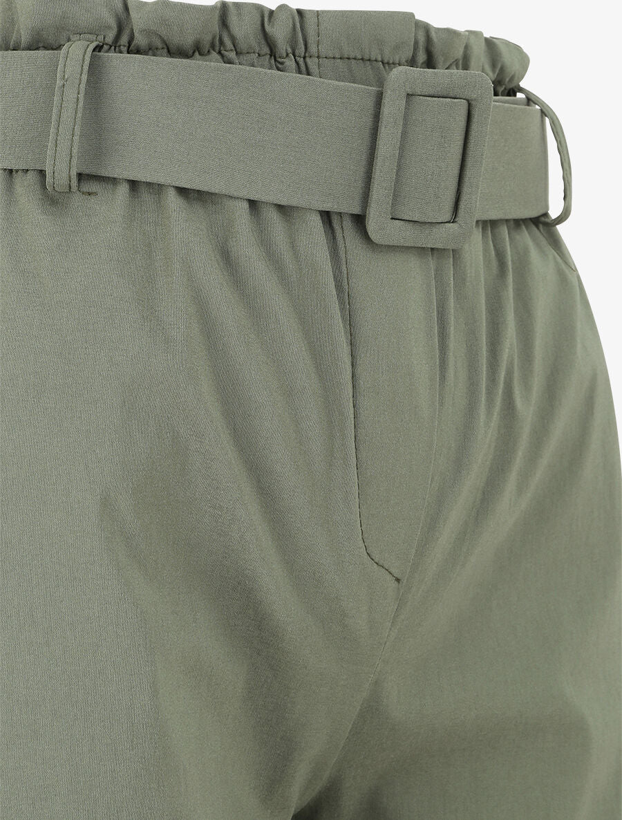 Short paperbag à revers - Kaki - Image 3