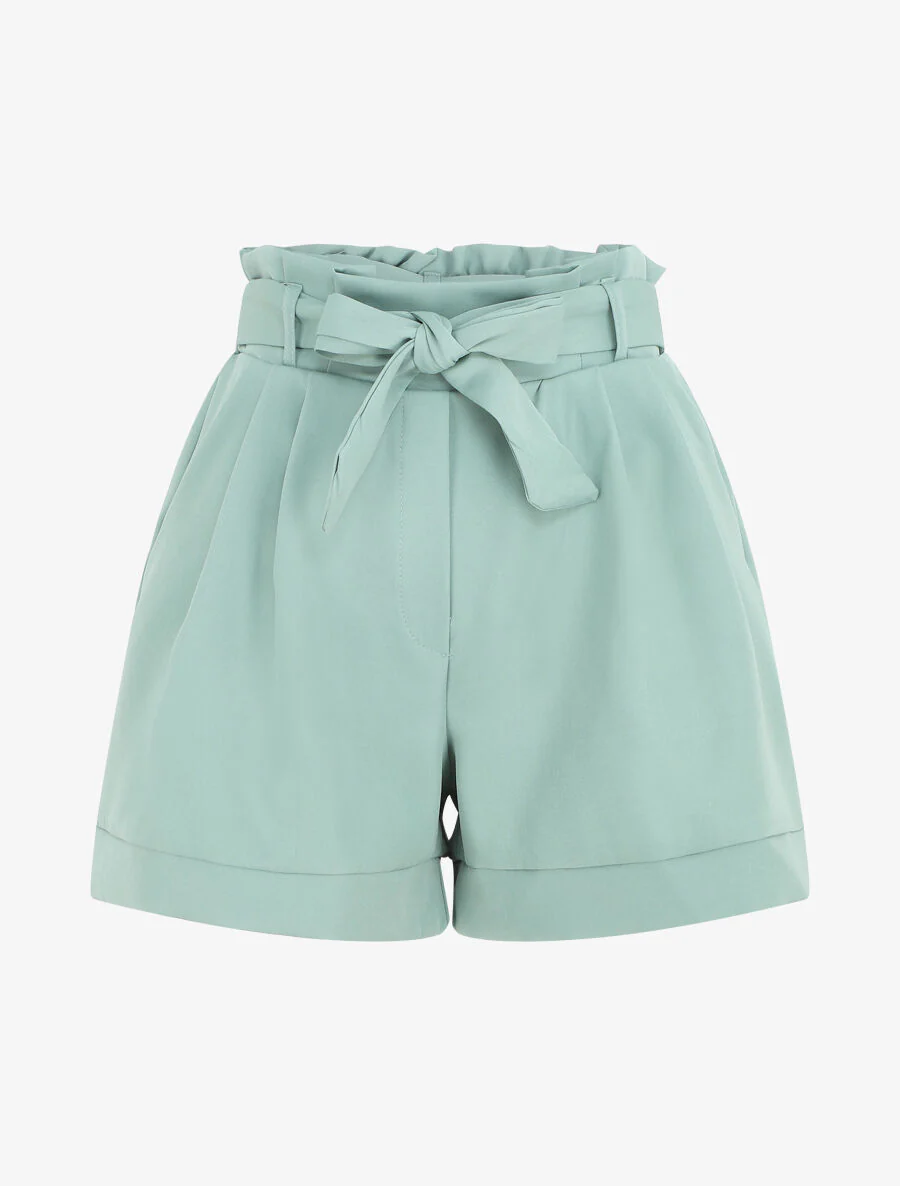 Short paperbag uni - Vert d'eau