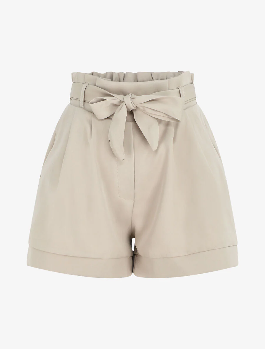 Short paperbag uni - Beige
