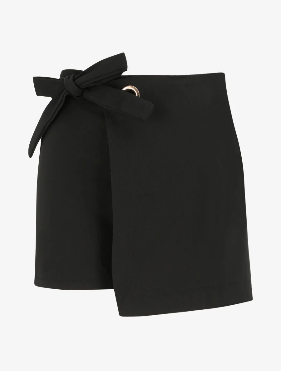 Short style jupe à taille élastiquée - Noir