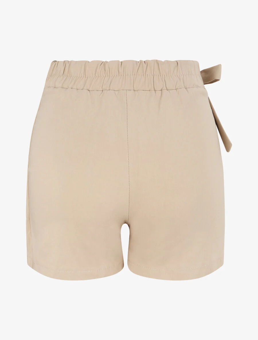 Short style jupe à taille élastiquée - Beige - Image 2