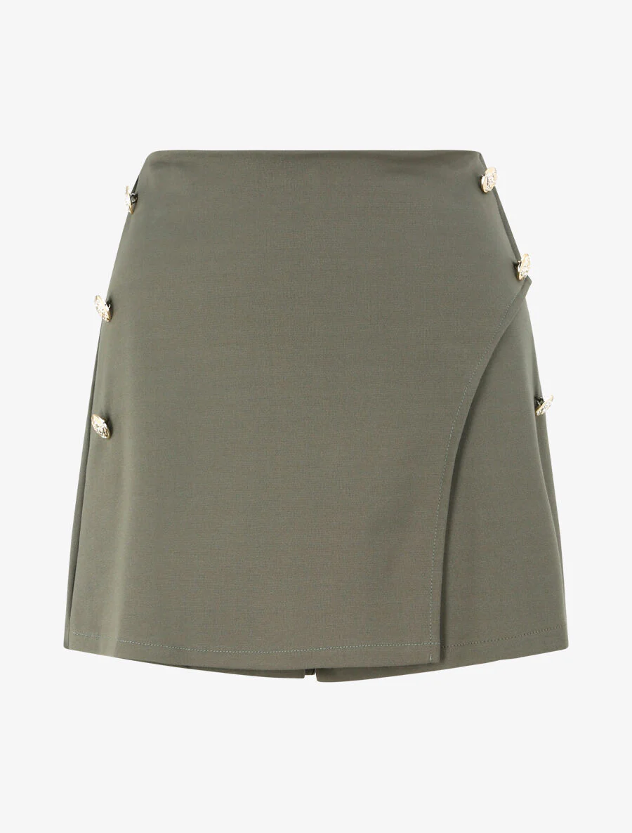 Short style jupe culotte - Kaki