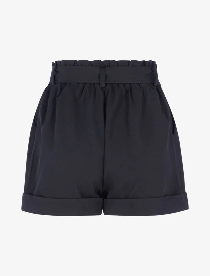 Short taille haute à ourlets - noir - Image 2