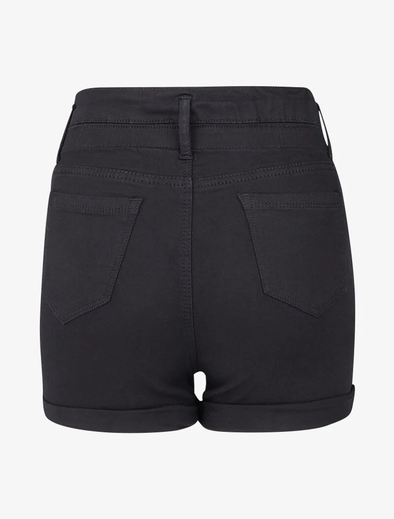 Short taille style mom fit - Noir - Image 2