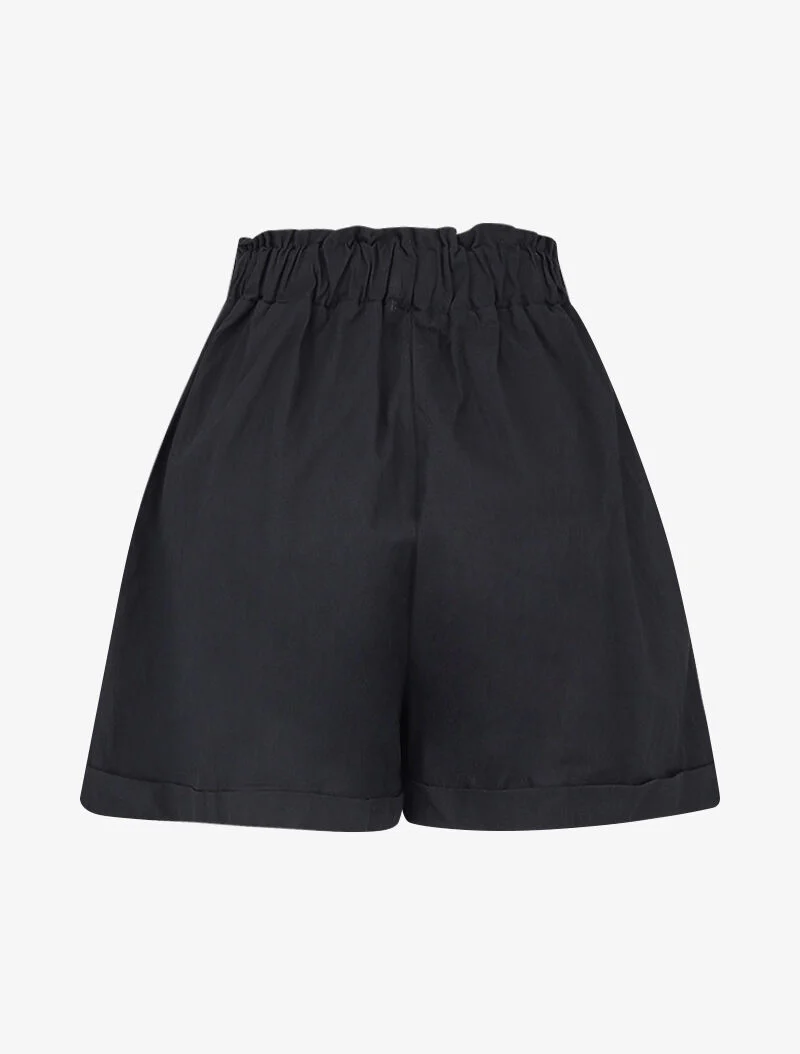 Short trapèze à liens imprimés - noir - Image 2