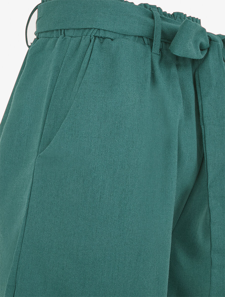 Short uni à revers - Bleu canard - Image 3