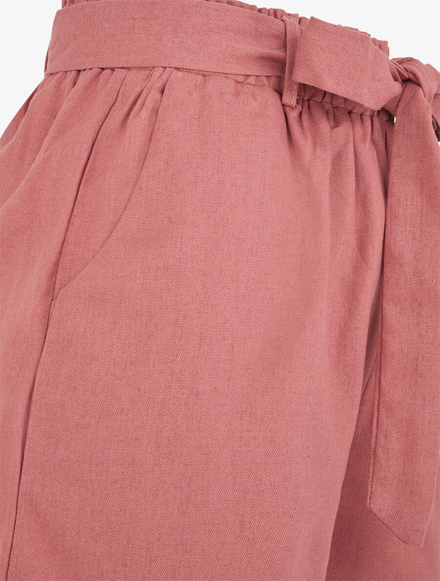 Short uni à revers - Vieux rose - Image 3