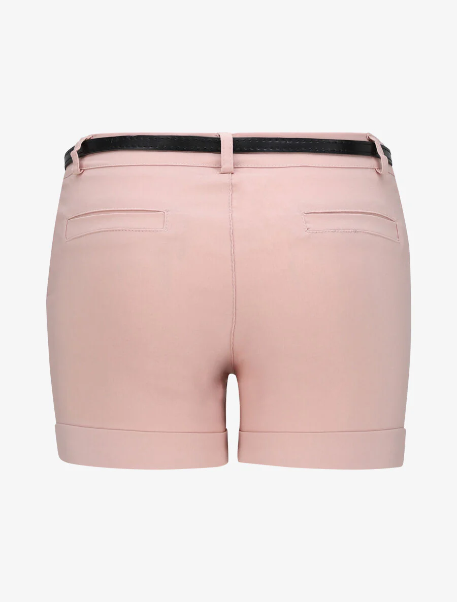 Short uni à revers - Rose - Image 2